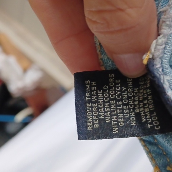 Sonoma Vintage Blue Jean Mini Skirt - Size 16, embroidered waistband - Picture 6 of 8